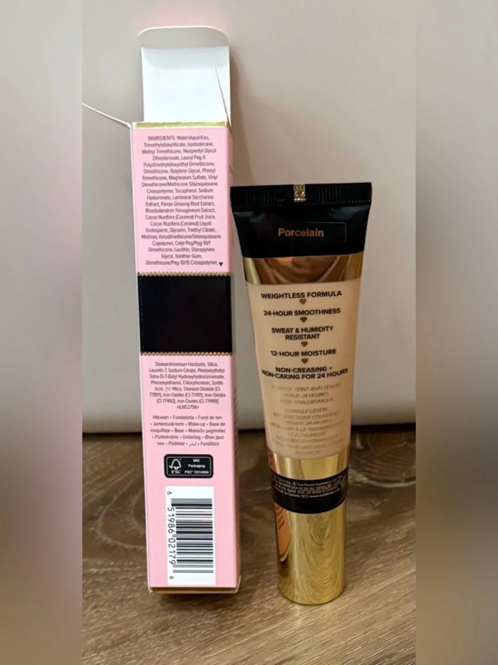 TOO FACED - BORN THIS WAY -SOFT MATTE OIL CONTROL FOUNDATION PORCELAIN NEW NIB